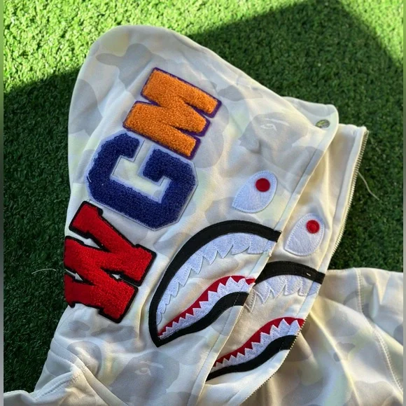 Bape Double Hoodie Space Camo Shark Full Zip